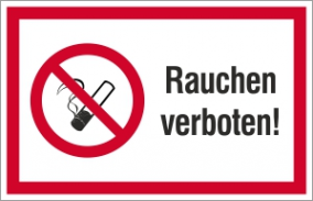 Verbotsschild Rauchen Verboten Www Just At