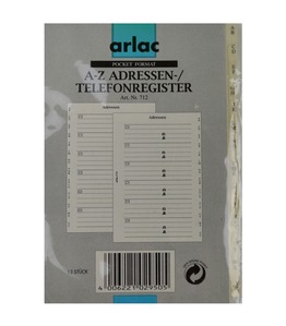 ARLAC Adress-/Telefonregister 712